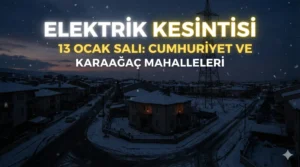 Kapaklı Karaağaç ve Cumhuriyet Mahallelerinde Elektrik Kesintisi Duyurusu